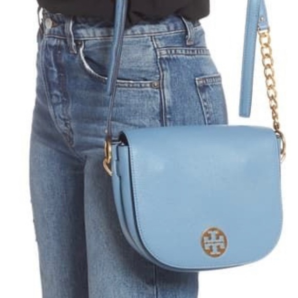 SOLDAuthentic TORY BURCH Leather Saddle flap crosb - Picture 14 of 16